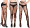 Sintege 3 Pares Medias de Rejilla de Halloween Leggings de Red Estampados Medias Góticas Negras Disfraz para Mujeres Niñas