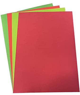 DJP Weihnachtskarten, 160 g/m², A4, Rot/Grün, 40 Blatt je Farbe, 10 Blatt