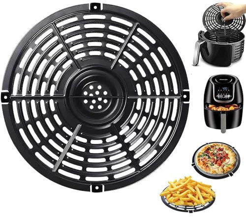 woojfcang Air Fryer Replacement Grill Pan Air Fryer Replacement Accessories Round Air Fryer Grill Plate Non-Stick Air Fryer Rack for Kitchen, Home (20 * 20c*1.5cm)