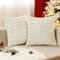 EMEMA Kordsamt Kissenbezüge Dekorative Sofakissen Moderne Kissenhüllen 40x40 cm Dekokissen Weicher Zierkissenbezug für Wohnzimmer Sofa Schlafzimmer 2er Set Reines Weiß