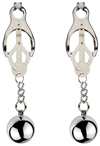 ALMYMM Nippelklemmen Brustwarzen Nipple mit Kette Clamps Sex klemmen Extra Stark Brust Stimulator Erotik SM BDSM Fetisch Nippelkett Sexspielzeug Für Frauen Männer (Stil 14)