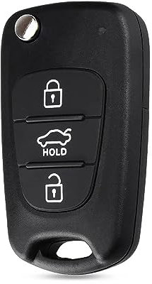 Kelay Hyundai Clé pour Hyundai i20 i30 i35 iX20 iX35 Kia Rondo Ceed Rio Soul Picanto Sportage Sorento TéLéCommande, Coque Clé Kia Rio, Boitier Clef Hyundai - 3 Boutons