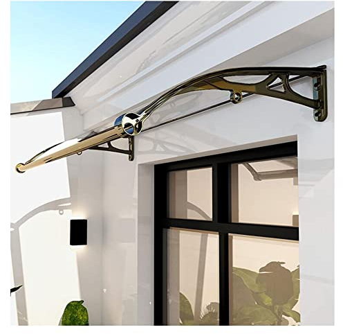 Türüberdachung, Veranda-Überdachung, mit großem Waschbecken, Vordertür-Überdachung, UV-Schutz, Regen- und Schneeschutz, Terrassenüberdachung, gewölbte Gartenterrassenüberdachung, individuelle Größe (F