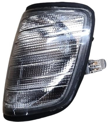 Passend für Mercedes W124 Frontblinker Blinker Weiss Rauchglas Links + Fassung 1985-1995