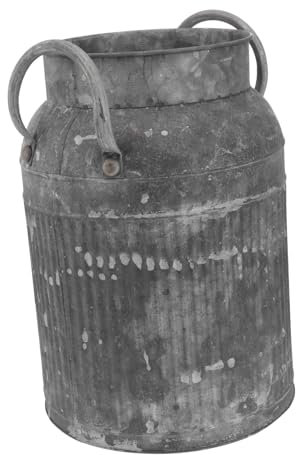 Cabilock 1pc Antique Milk Jug Planter Galvanized Sheet Office Flowerpot Galvanized Bucket
