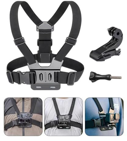 Brustgurt-Halterung, Kamera-Handygeschirr für Hero 12 11 10 9/ für AKASO Brave 4 4 Pro 7 7 LE V50 V50X EK7000/ für DJI Osmo Action 4 3/ iPhone 15 14 13 12 11 Pro Max, Vlog/POV Shooting Tools