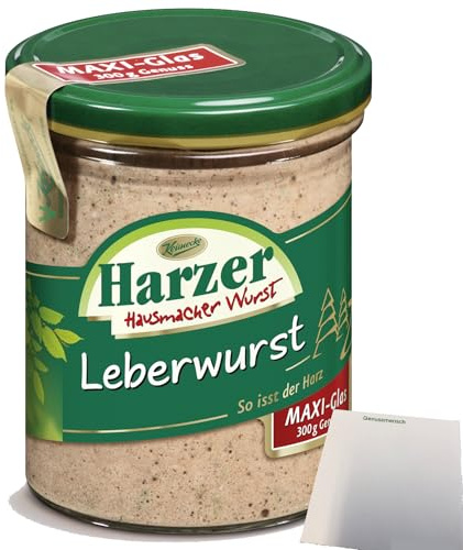 Keunecke Harzer Leberwurst (300g Glas) + usy Block