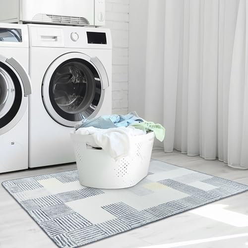 Waschbarer Flach Gewebt Teppich Flur Eingangsbereich Wohnzimmer 60 x 100 cm 11912