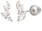 Limerencia Medizinische Titan Ohrringe mit Schraubverschluss, G23 Hypoallergen Gesundheitsstecker Ohrstecker, Nickelfreie Ohrringe für Damen, Mädchen und Kinder (Q)