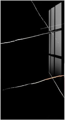 10 Pack Tile Stickers Large Self Adhesive Wall Tiles Bathroom Waterproof,Stick on Bathroom Tiles Marble Tile for BathroomWalls Stick on Tile Kitchen Subway 60 * 30CM (Marble Black)