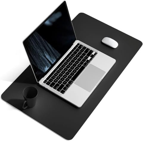 Kimroxi Non-Slip Desk Pad 90 * 40cm Waterproof PVC Leather Desk/Table Protector Ultra Thin Large Mouse Pad Easy Clean Laptop Mat Desk Writing Mat Multi Functional Mouse Pad for Office Home School