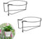 Hanging Plant Holder, Plant Holder for Pots On Railing, Metal Balcony Planters Railing Hanging Stand,Plant Baskets Shelf, Iron Rack Hanging Railing Planters for Outdoor Plants Holder,Detachable (2PCS)