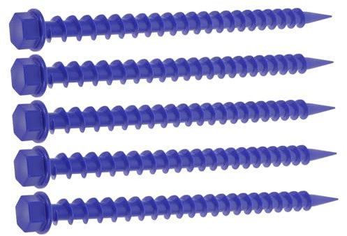 Homoyoyo 5stücke Kunststoff-zeltheringe Heringe Für Zelte Robuste Campingheringe Für Harten Boden Bodennägel Für Outdoor-campingzelte Zeltnägel Mit Gewinde Einfach Einzuschlagen Entfernen s