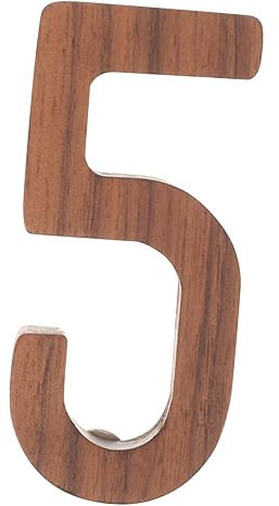 FOYTOKI House Number Mailbox Address Solid Design for Outdoor Use Easy Installation Modern Style for Lawn Garden Fence and Mailbox Walnut Magnetic