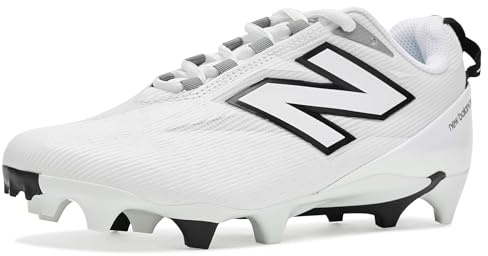 New Balance Women's BurnX5 Lacrosse Shoe, White/Grey/Grey, 8 M