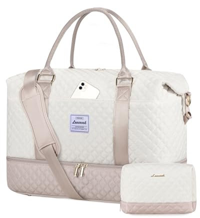 LOVEVOOK Reisetasche Damen Groß Sporttasche mit Schuhfach Handgepäck Tasche für Flugzeug Weekender Travel Duffle Cabin Bag Women Carry On Luggage Kliniktasche Geburt Set für Gym Strand Sauna Camping