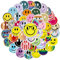 NISENTIA Smiley Aufkleber | 120 Stück Emoji Sticker Smiley in 60 verschiedenen Stilen | Smiley Sticker | Belohnungssticker für Scrapbook, Laptop, Journal und Notebook
