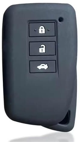 Nordecco Silicone Key Case Fits Lexus ES GS Models 2012-2018 S350 ES250 ES300h ES350 GS460 LX570 NX200 RX350 RX450HL 2/3 Buttons Keyless Remote Key Fob (Black)