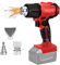 ConBlom Cordless Heat Gun, Hot Air Gun Compatible for Milwaukee 18V Battery, 4 Nozzle, 2 Temperature Setting 300°C/550°C Heat Gun for Shrink Tubing, Crafts, Resin & Decorating (No Battery)
