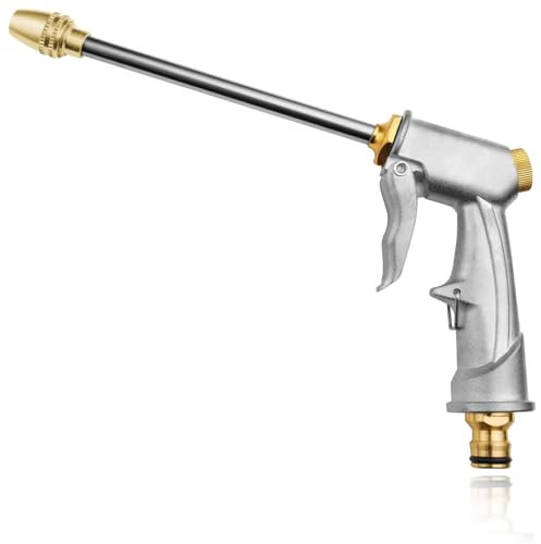 Garten Handbrause, Gartenschlauch Metall Spritzpistole,Hochdruck-Zinklegierung Garten Handbrause Turbo Washer für Gartenschlauch Hochdruckpistole für Autowäsche Gartenarbeit