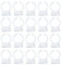 COYUN 100 Stück Tattoo Ink Ringe Microblading Pigmentkleber Halter Cup Makeup Wimpern Augenbrauen Ink Caps Ringe für Permanent Makeup Supply