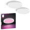 Philips Hue Devote Smart LED-Panel-Licht, weißes und farbiges Ambiente, rund 30cm, 16,6W, 2000 Lumen, weißer Rahmen für Innenbeleuchtung, Decke, Wohnzimmer, Küche, Flur, 2er Pack