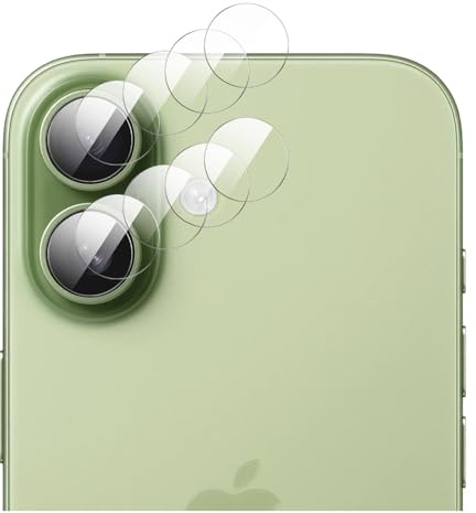 GIOPUEY [Ultra dünn 4 Stück Kameraschutz Kompatibel mit iPhone 17, HD Kamera Glas Schutzfolie [Kratzfest] Camera Protector