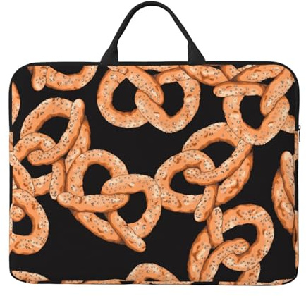 Frische Brezel, 14 Zoll Laptophülle, Notebooktasche Laptophülle Aktentasche mit Griff
