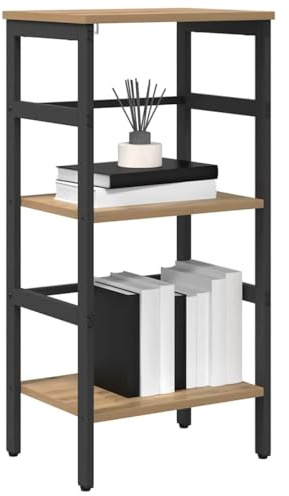 vidaXL Bücherregal Artisan-Eiche 40 x 29,5 x 81 cm Holzwerkstoff, Heimarbeitsplatz Bücherregal, freistehende Industrieware, langlebiges Stahlregal, modern für Deine Bibliothek