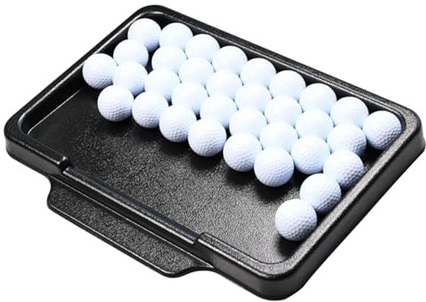Golfballschale Für Übungsmatte - Organizer Für 50 Golfbälle Mit Stauraum - Golfball-Aufbewahrungsbox,Für Damen Herren Sportbegeisterte Indoor Outdoor Garten Driving Range Platz