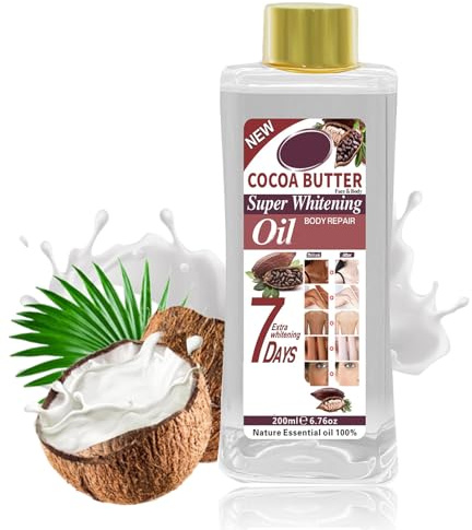 Cocoa Body Oil, Kakaobutter Körperöl, Anti Aging Hautpflege Glow Oil für Gesicht und Körper, Kokosnuss Öl für Feuchtigkeit, Strafft die Haut, Reduziert feine Linien