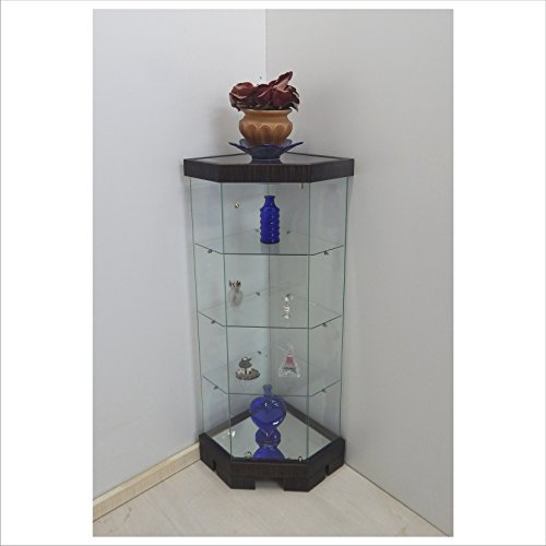 VM ART DESIGN GLASS Glasvitrine zum Ecke Ethnic Style VME500T (Wengeholz (Wengè))