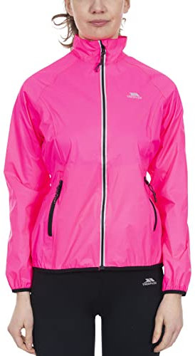 Trespass Women BEAMING Waterproof Packaway Jacket - Hi Visibility Pink, XX-Small
