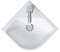 Duravit ME by Starck Eckwaschbecken Weiß Seidenmatt 435mm