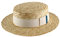 Bon Clic Bon Genre Chapeau canotier Paille Homme ou Femme Biarritz - Taille 56 cm - Creme