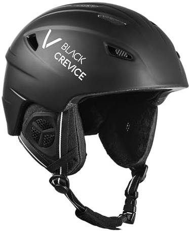 BLACK CREVICE Kinder-Skihelm Streif I Kinder Ski-Helm in sportlichem Design I stoßfester Skihelm für Jungen & Mädchen I Atmungsaktiver Ski-Helm I Größenverstellbar