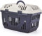 Cat Centre Transportbox Katze Open Top Katzentransportbox Katzenkorb Katzenbox Transportbehälter Grau Creme 49 x 34 x 32 cm
