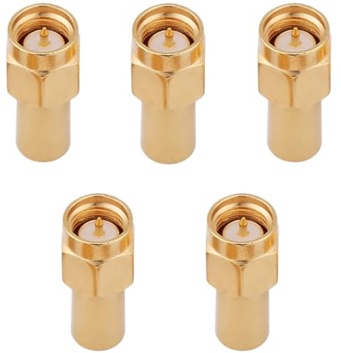 Jadeshay SMA Stecker, 5 Stück 2W 50 Ohm Abschlusswiderstand SMA RF Koaxial Abgestimmt Terminator Kündigung Last RF Adapter