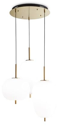 Ideal Lux UMILE - Integrated LED Cluster Ceiling Pendant Lamp 3 Lights White 3000K