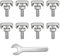 8pcs de cable batería T-Bolt 304 acero inoxidable M6 conector terminal poste batería coche tensor tornillo, con tuerca hexagonal y arandela, para piezas interruptor batería repuesto barco marino coche