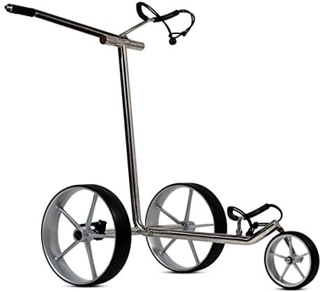 tour made HC3X 3-Rad Edelstahl Golf Push Trolley Pushtrolley Golftrolley zerlegbar - Qualität vom Deutschen Fachhändler (HC3X-silber-silber)