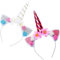 2 Stück Einhorn Haarreif für Kinder, Weiße/Rose Einhorn Horn Stirnband mit Ohren und Blumen, Einhorn Horn Stirnband,Haarreif Einhorn Stirnband, Horn Stirnband, Head Accessoires Party Dekoration