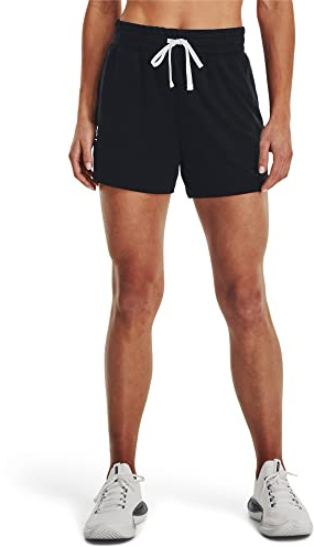 Under Armour Rival Terry Shorts Damen schwarz/weiß, M