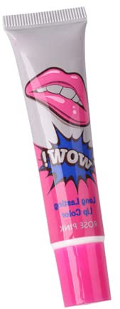 Magic Tattoo Lipgloss Set, Lippen Tattoo Lippenstift zum Abziehen Lippen Magic Magisch Farbe Langlebige Wasserdicht Tattoo Magic Color Peel Off Mundschild Tint Lipgloss(Rosa)