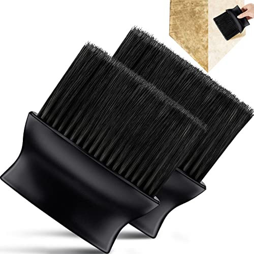 Deekin 2 Stück Schiedsrichter-Bürste, Baseball, Zuhause, Plattenbürste, Schiedsrichterausrüstung, mit Kunststoffgriff, für Baseball, Softball, Schiedsrichterausrüstung, Schwarz, 12,7 x 11,9 x 3,6 cm