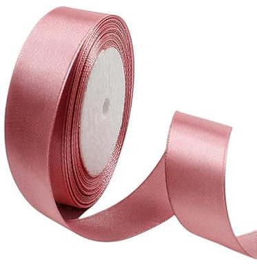 23Meter Satinband Bohnenpastenpulver 25mm Satinband Bänder,Breit Schleifenband Dekoband Stoffband Geschenkband Hochzeitsdeko Schleife für Geschenkverpackung,Kunsthandwerk,Haarschleifen,Blumenstrauß