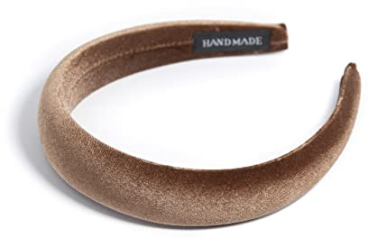 HABAC STUDIO- Headbands for Women Hair Accessories for Women Hair bands for Girls Headbands Velvet Sponge Small 3cm Wide. (Brown)