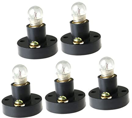 VILLCASE Ampoule À LED 5 Pièces Support De Lampe à Kit Pédagogique Électricité Mini Ampoules à Porte- E10 Douille D'ampoule Ampoules En Spirale Céramique Plastique Tête De Lampe