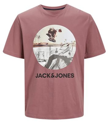 JACK & JONES JJNAVIN T-Shirt SS Crew Neck, Rose, XS