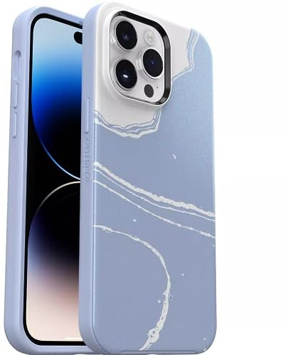 OtterBox Symmetry+ Case for iPhone 14 Pro Max, New Wave Pearl - Slim Protective Shockproof Wireless Charging, Drop Proof Rugged, Anti-Scratch Magnetic Compatible Hard Shell (Non Retail Packaging)
